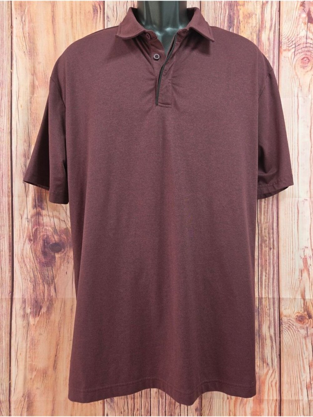 01. Algo Mens Maroon Polo XLT Performance Quick Dry Anti-Odor UV Protection